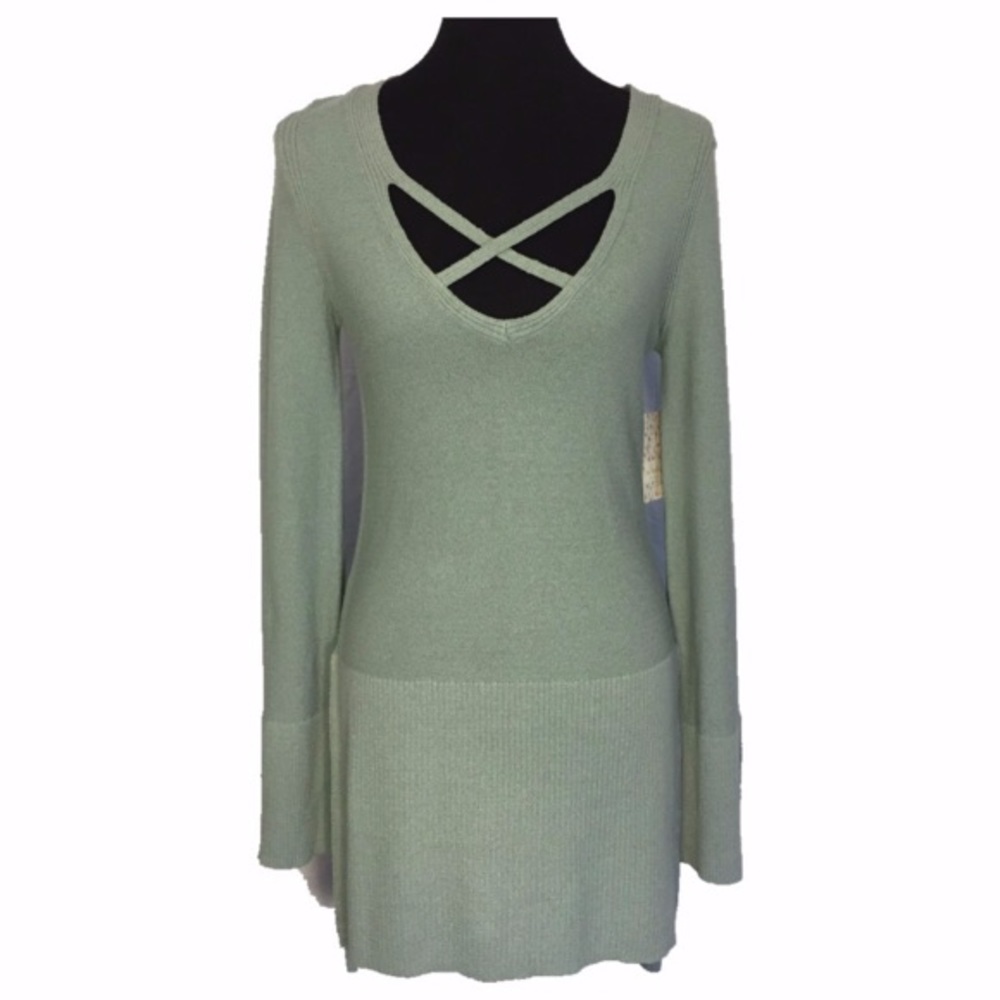 Free people criss cross v neck sweater